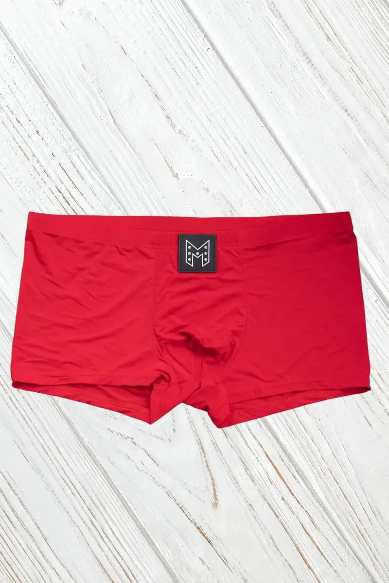 Ryan Ironsilk Tight Trunks in red for Maskulo Global (EU) online store. Comfortable, quality underwear for men.