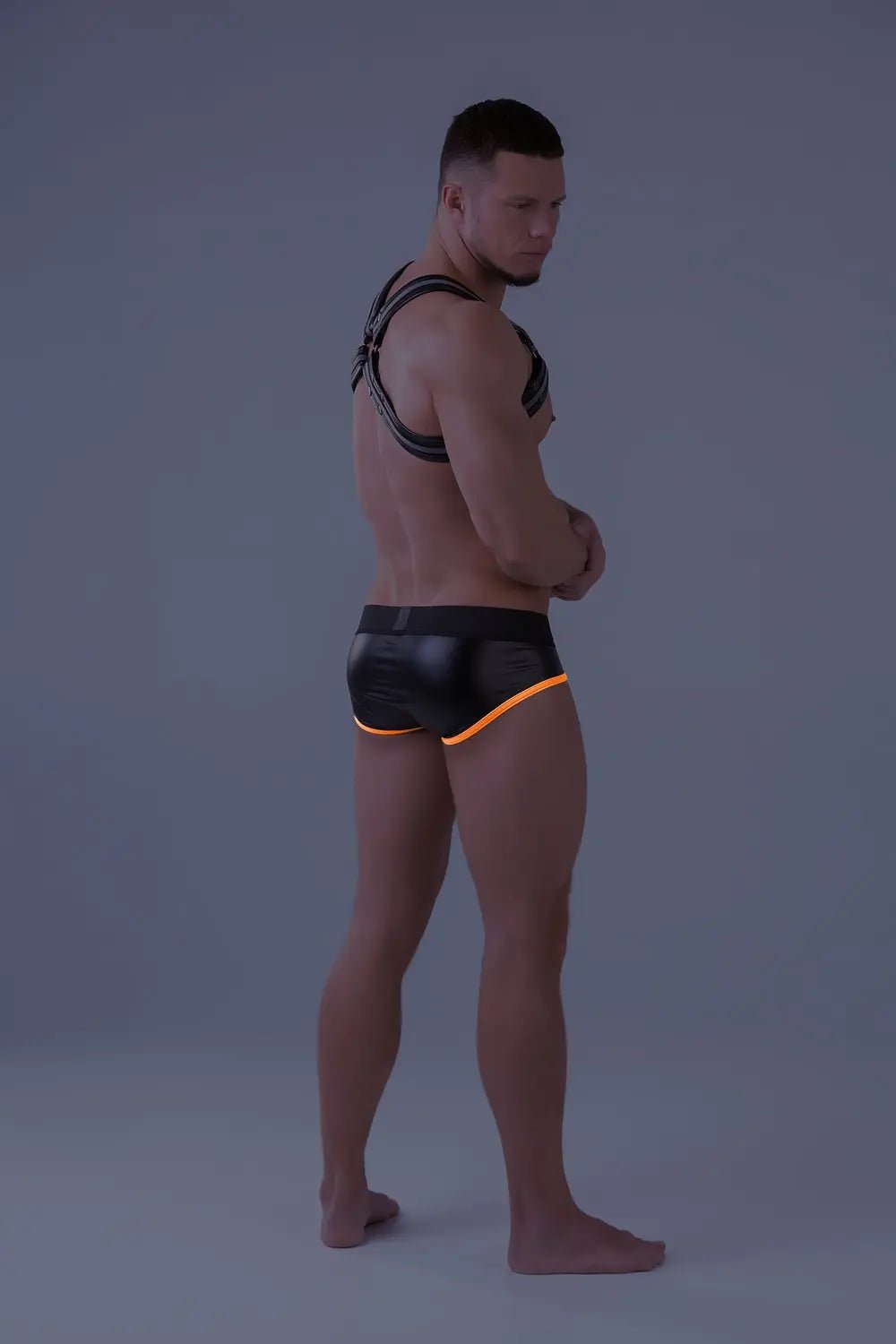 Youngero. Briefs. Mesh Codpiece. Regular Rear. Orange Neon - Maskulo - MBR154-Y1 - Maskulo EU Global Online Store