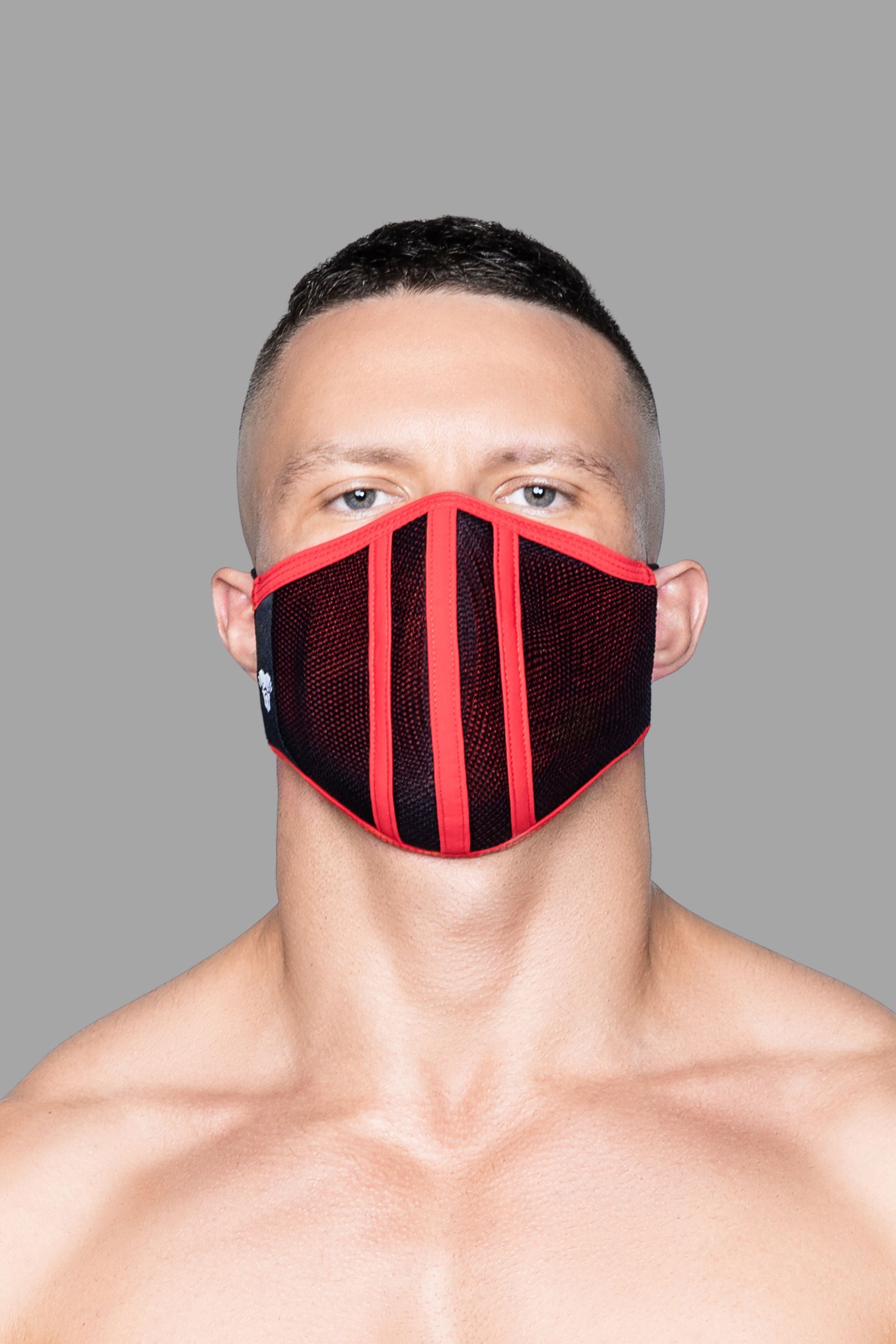 Masque 3D de vie. Noir + Rouge
