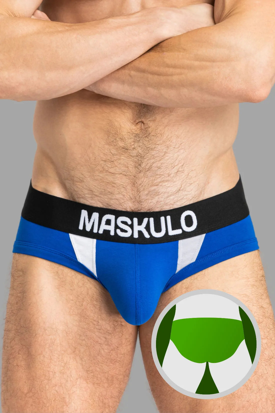 CAPTAIN-A Briefs with O-Inside-POUCH. Blue &