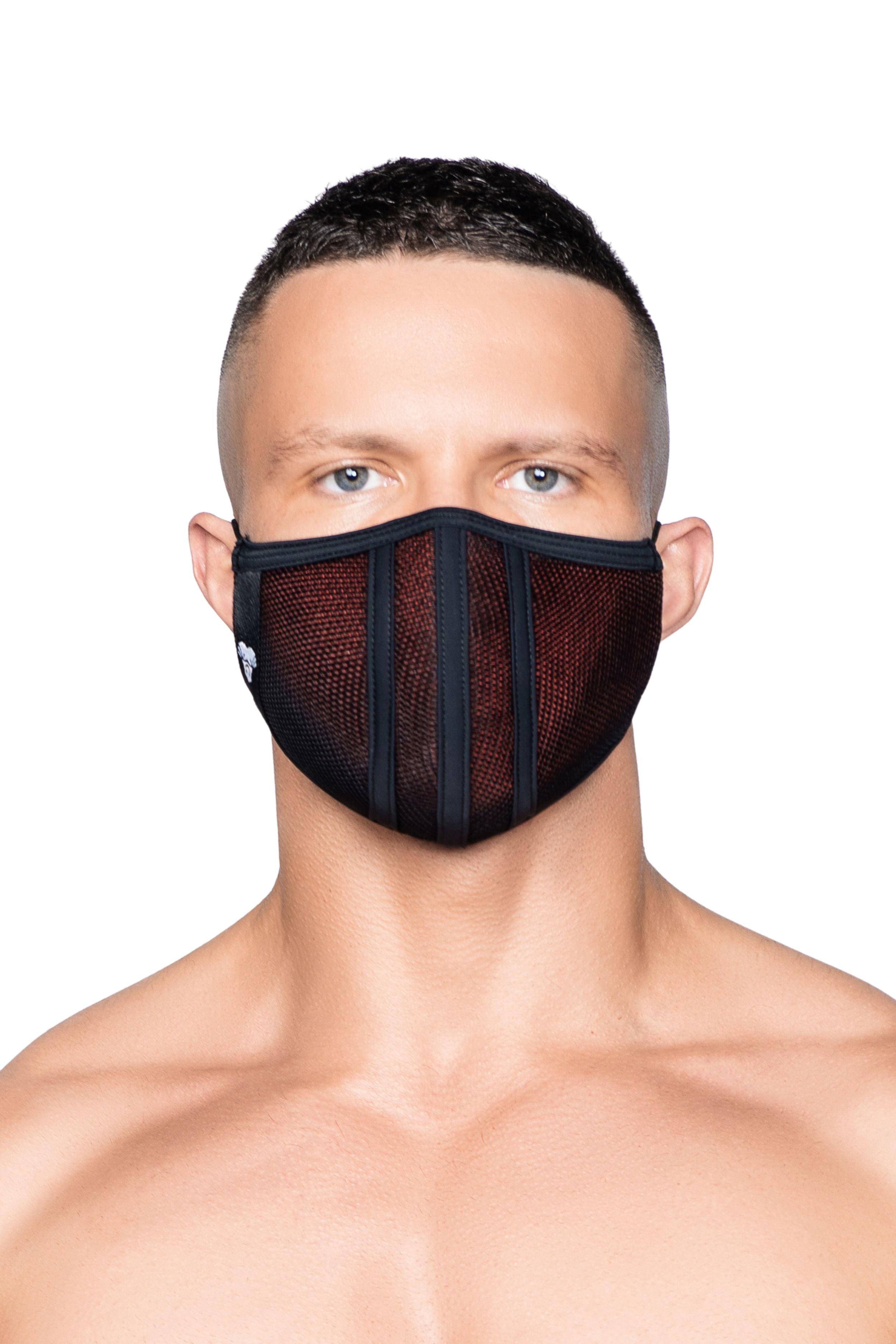 Leven 3D-masker. Rood+zwart