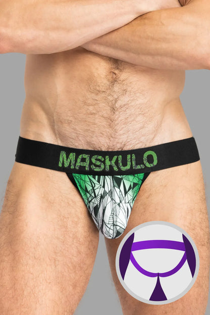 ARMOR Jock met ART-X-effect. Zwart+Groen