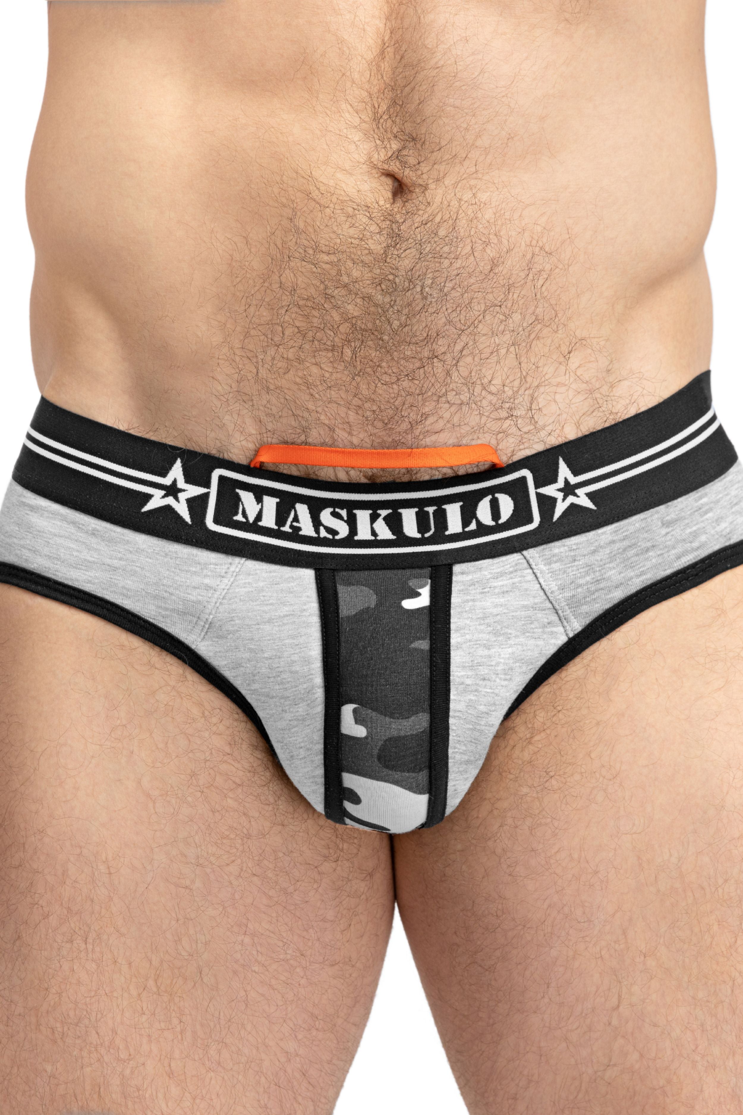 Military Briefs with Lifter. Grey+Black