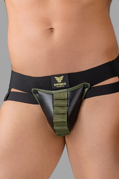 EnForce. Shot Belt Codpiece Jock. Zwart