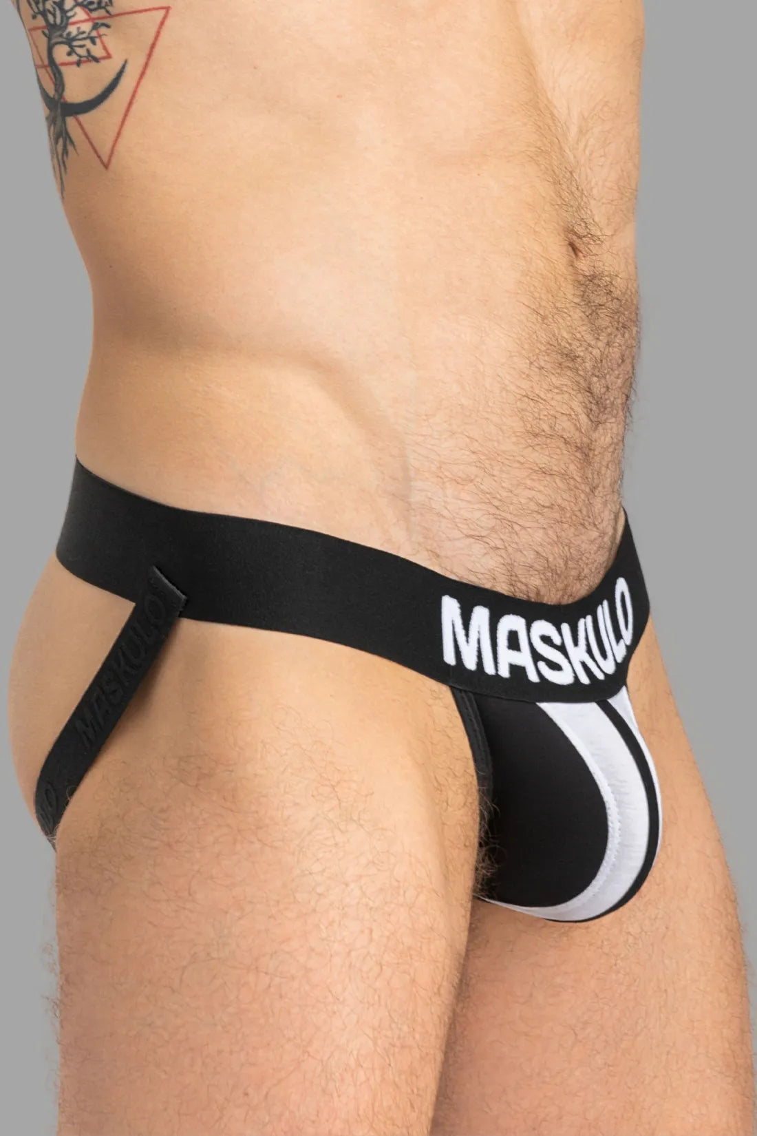 TIGER Jock mit POUCH-SNAP. Schwarz und Weiß