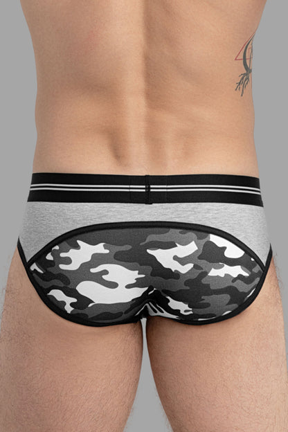 Military Briefs with Lifter. Grey and Black