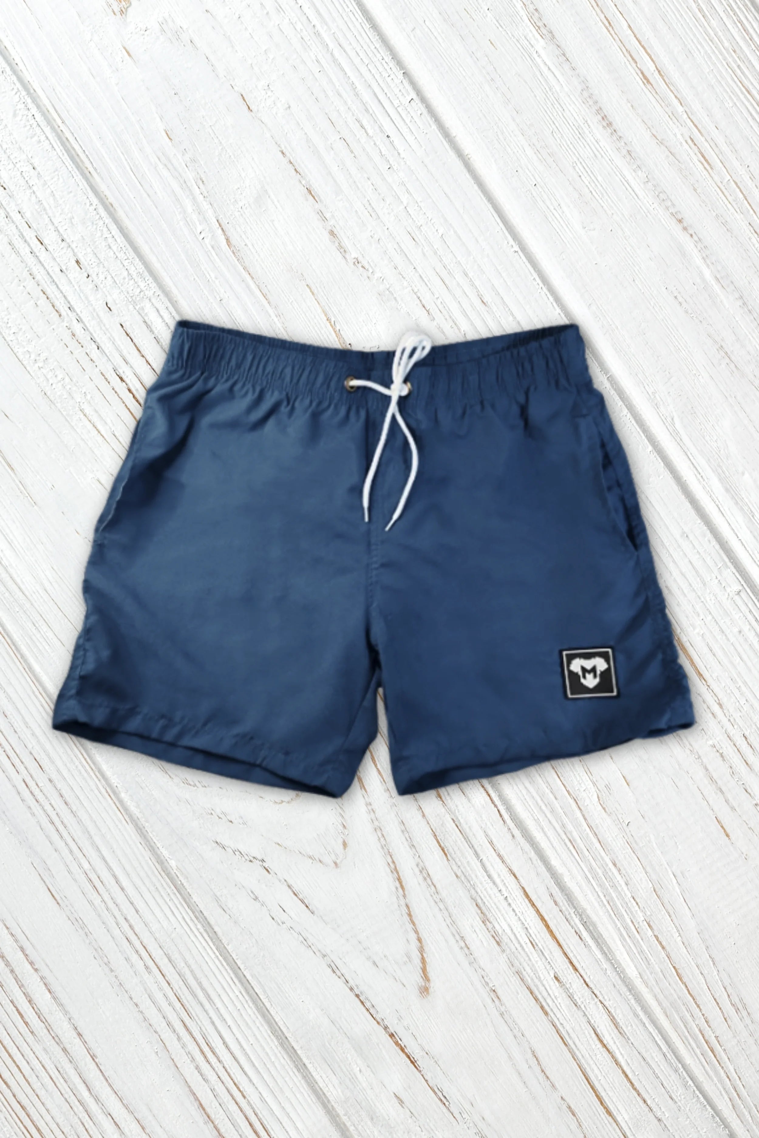 Rafe Cyclone Soft-Touch Nylon Shorts. Navy Blue