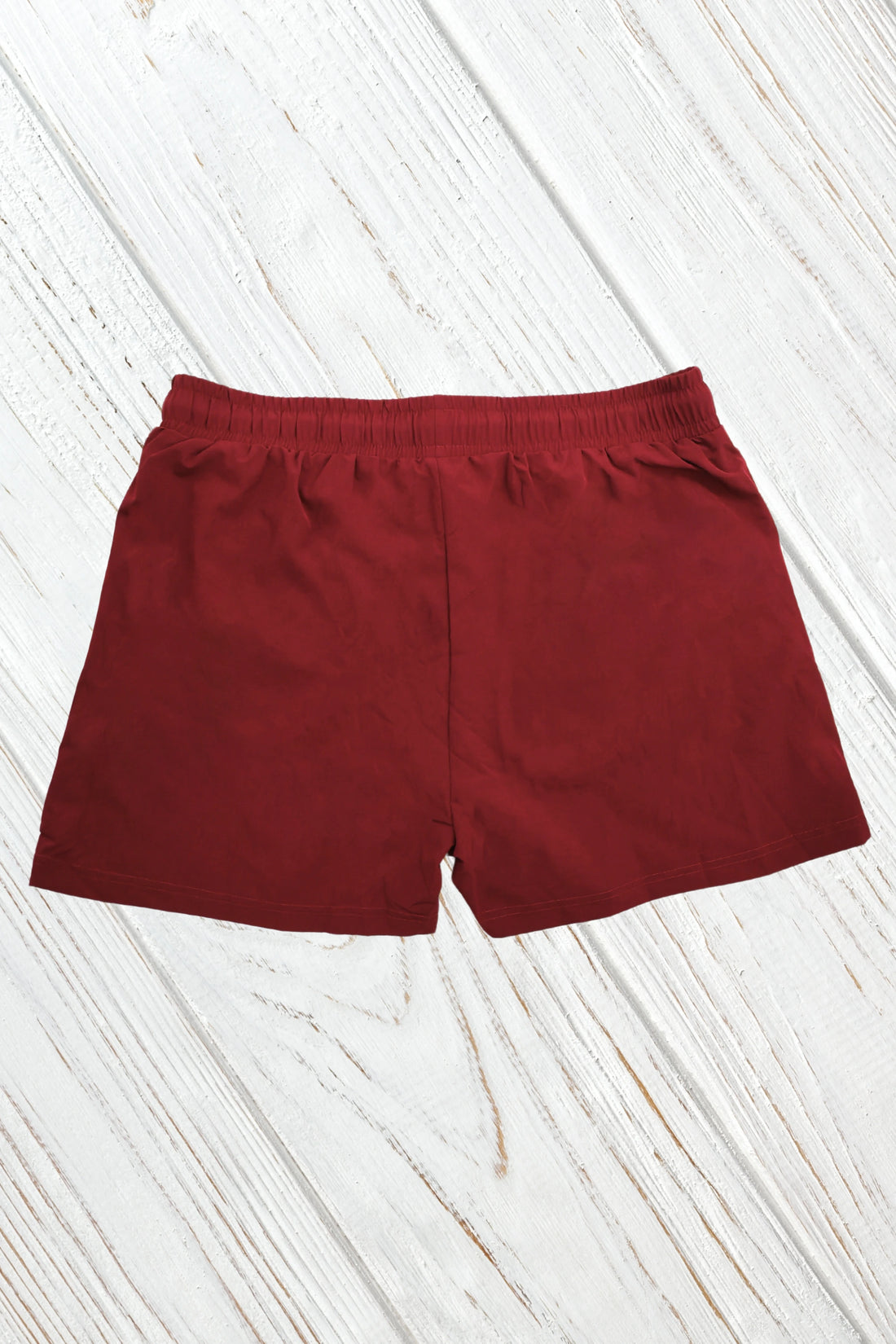 Jedd Synther soft shorts with zip pockets. Red Dark