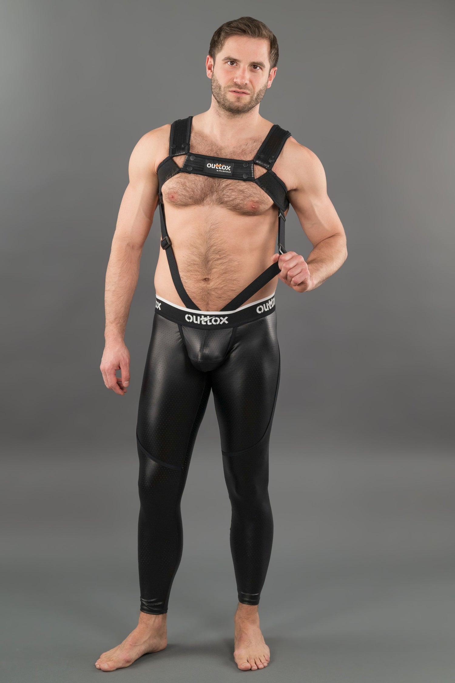 Outtox. Body Harness with Snaps. Black