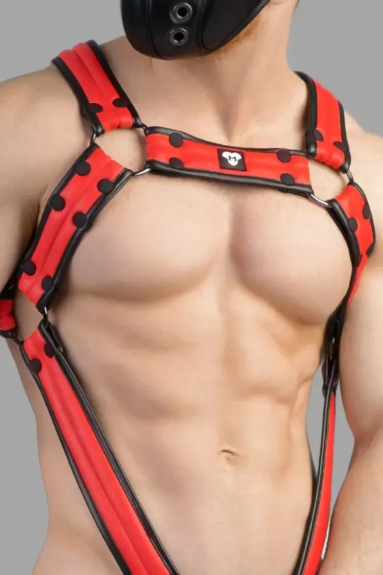 Armored Next. Body Harness. Red and Black - Maskulo - MHR108 - Y5 - Maskulo Global (EU) Store