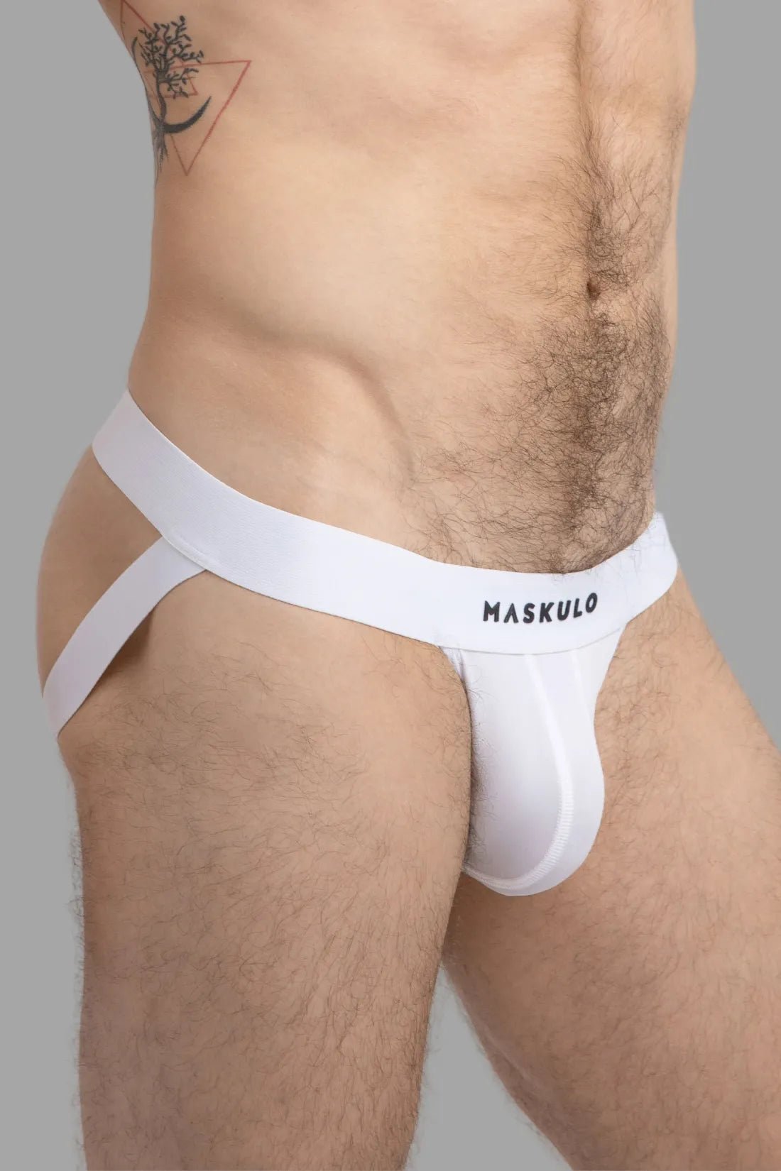 Microfiber Jock. White - Maskulo - MJS107 - Y4 - Maskulo Global (EU) Store