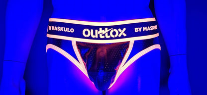 Outtox by Maskulo. Open Rear Briefs with Snap Codpiece. Orange - Outtox - XBR113 - Y1 - Maskulo Global (EU) Store