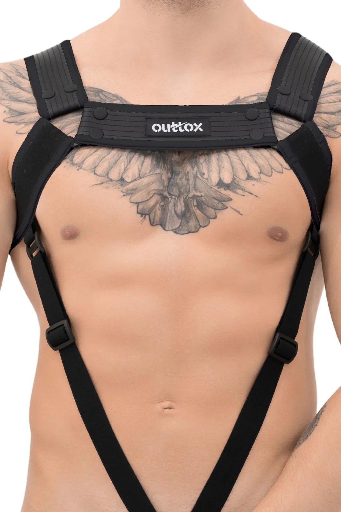 Outtox. Body Harness with Snaps. Black - Outtox - XHR118 - Y5 - Maskulo Global (EU) Store