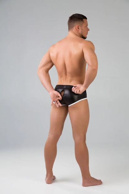 Youngero. Briefs. Mesh Codpiece. Zippered Rear. White Neon - Maskulo - MBR165-Y1 - Maskulo EU Global Online Store