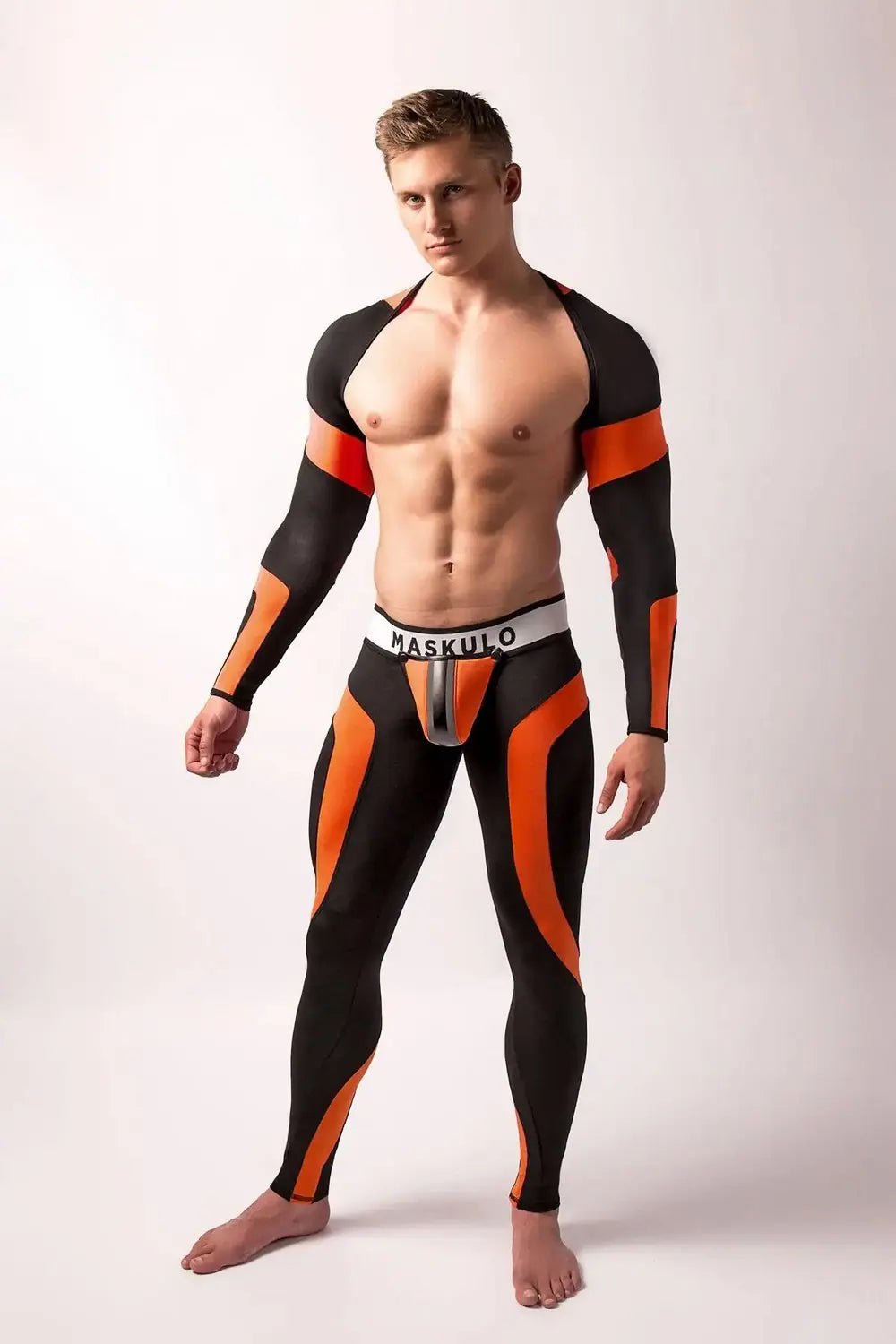 Youngero. Crop Top. Long Sleeves. Orange Neon - Maskulo - MTP154-Y1 - Maskulo EU Global Online Store