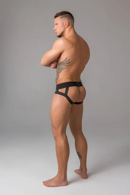 Youngero. Jockstrap. Mesh Codpiece. Blue Royal + Black - Maskulo - MJS165-Y1 - Maskulo EU Global Online Store