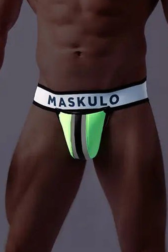 Youngero. Jockstrap with detachable codpiece. Green Neon - Maskulo - MJS181-Y1 - Maskulo EU Global Online Store