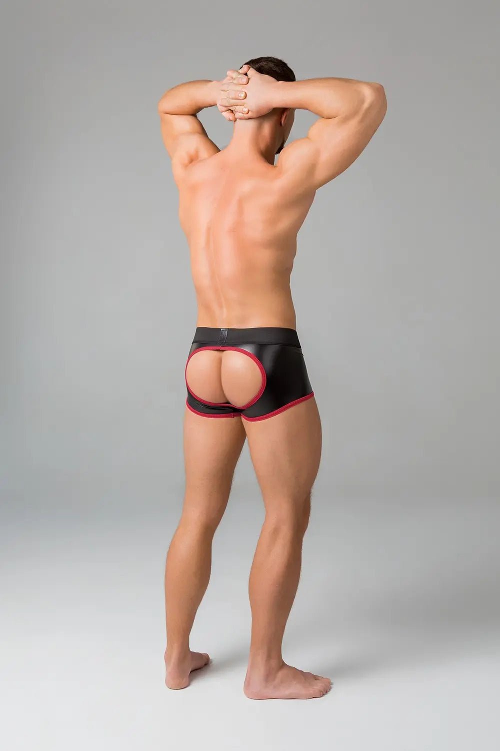 Youngero. Trunks. Mesh Codpiece. Open Rear. Red - Maskulo - MTR115-Y1 - Maskulo EU Global Online Store